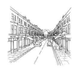 Line Art of King’s Road, London