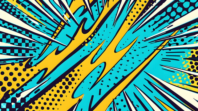 sticker cartoon flat vector comic vibration effect