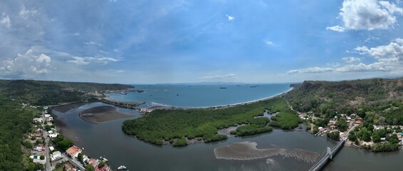 Costa Rica Caldera Port scenery, tropical paradise landscape