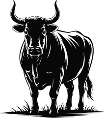 Title: Vector black silhouette of a animals on a white background.