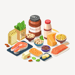 High-Protein Foods A Guide to Healthy Eating with Salmon, Dairy, Beans, and Nuts