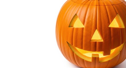 Halloween carved pumpkin jack o lantern isolated PNG with Transparent Background