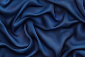 Obraz premium Abstract navy blue fabric with elegant, soft and flowing folds. Use this textile background for design, clothing, or a fashion concept.