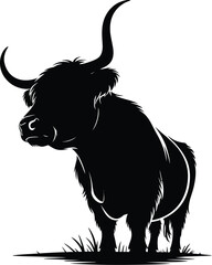 Title: Vector black silhouette of a animals on a white background.