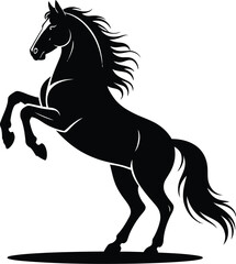 Title: Vector black silhouette of a animals on a white background.