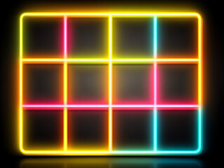 Fototapeta premium cyberpunk grid tech pattern.