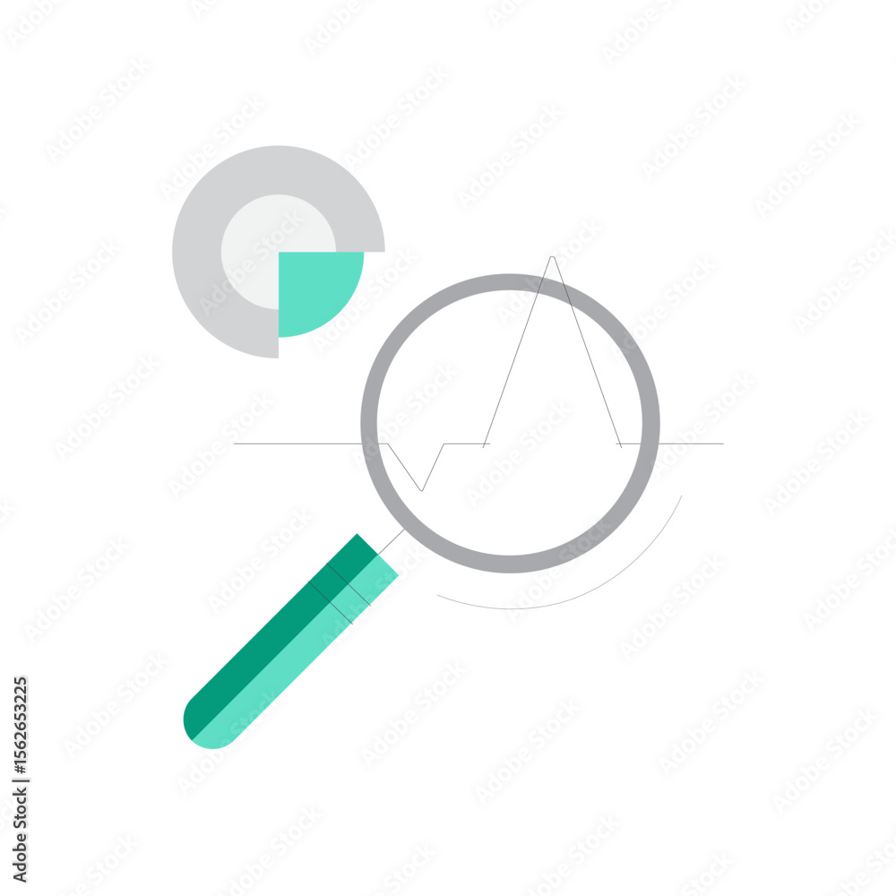 Poster modern analytic icon representing data insights and business intelligence