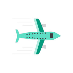 Modern icon representing air delivery services with a clear simple design