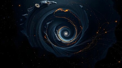 Obraz premium The Heart of the Universe: Radiant Galaxy in Motion