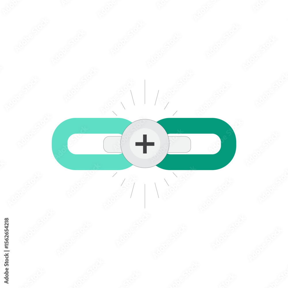 Poster digital connection icon representing link building and network growth