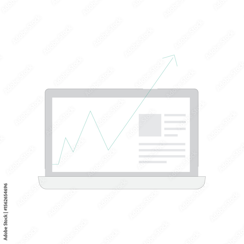 Poster modern icon representing online statistics and data analysis