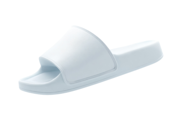 A white flip flop with a white strap