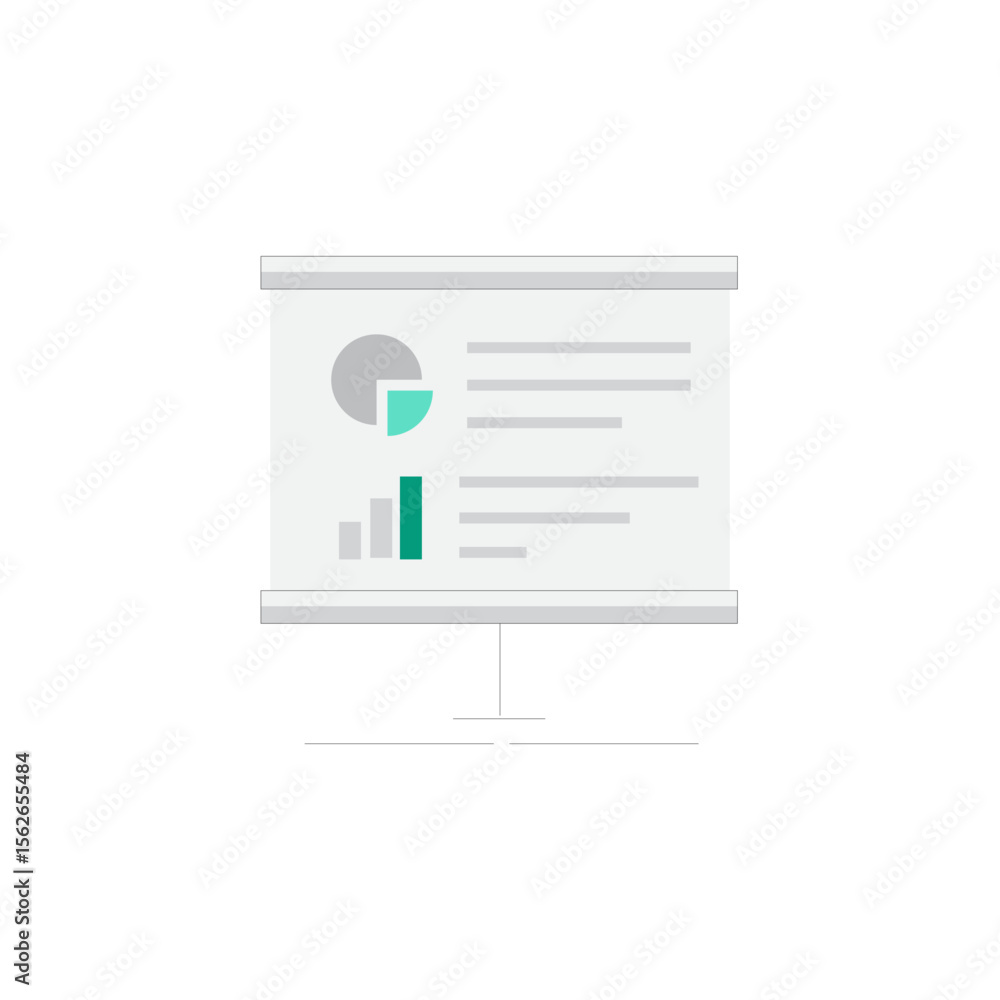Poster abstract statistical chart graphic with upward trending data visualization elements