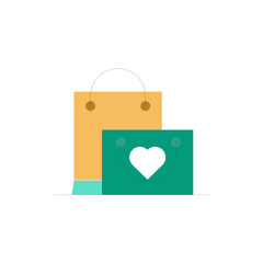 Clean shopping cart icon design for e commerce and retail applications