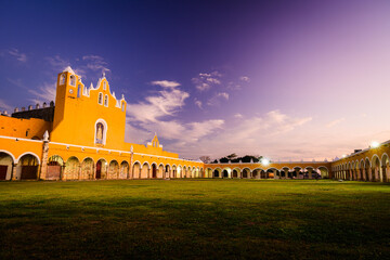 Convent Atrium at Twilight in Izamal Yucatan