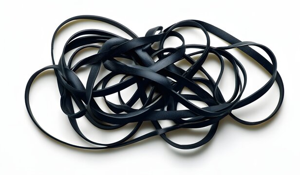 Black Bands Abstract Formation on Plain Surface