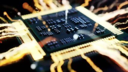 CPU Power with Energy Burst, and Tech Closeup. - Powered by Adobe