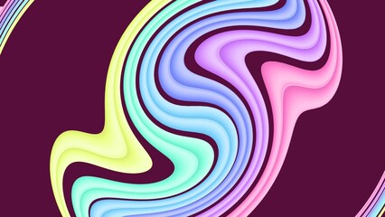 Swirling Pastel: A vibrant and fluid visual of pastel colors blends and twists gracefully. Evoking feelings of calmness and playfulness