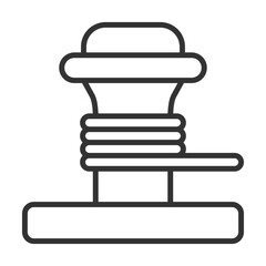 Mooring Icon Outline Style. Vector Illustration Design