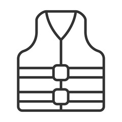 Reflective Vest Icon Outline Style. Vector Illustration Design
