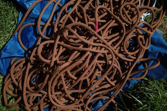 Climbing rope from above