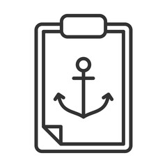 Document Icon Outline Style. Vector Illustration Design