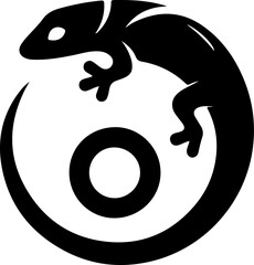 vector sketch illustration silhouette design icon logo symbol animal lizard as mascot resistance to environmental conditions