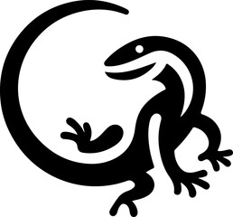 vector sketch illustration silhouette design icon logo symbol animal lizard as mascot resistance to environmental conditions