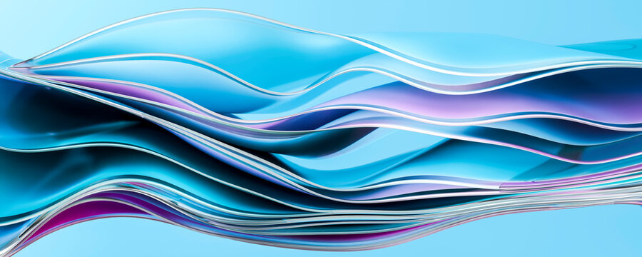 Wavy Gradient Layers in Flowing 3D Background
