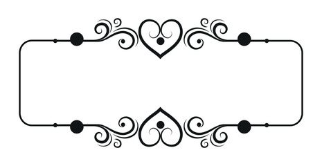 Blank template for text, isolated text box, vector ornaments - illustration © Kristina Zhuravleva