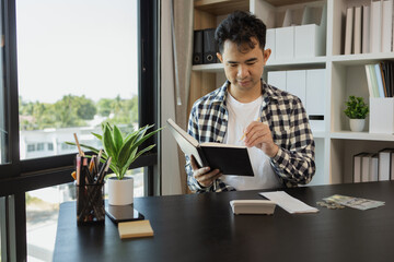 he is calculating the amount of money from all his income to allocate to various monthly expenses,...