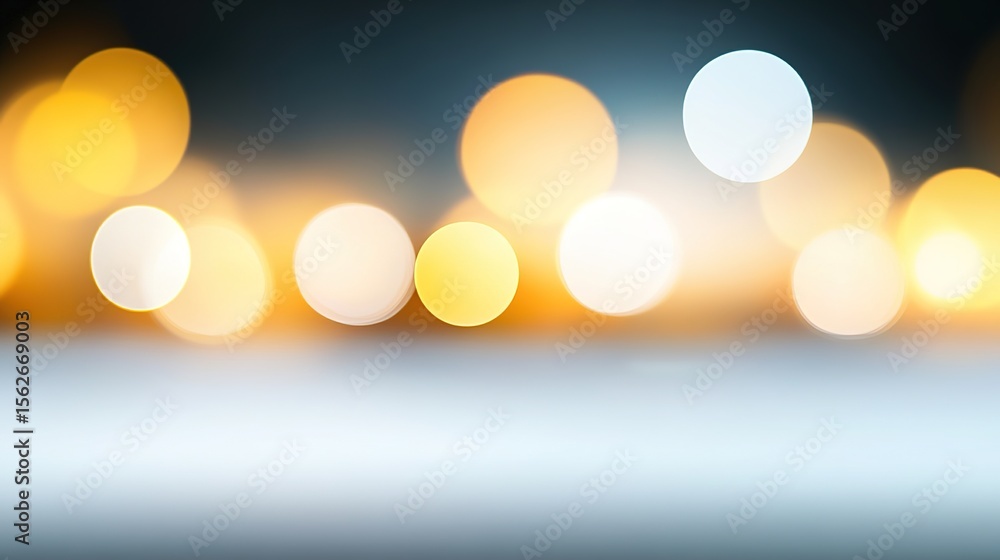 Poster soft glowing bokeh background with warm lights and subtle hues