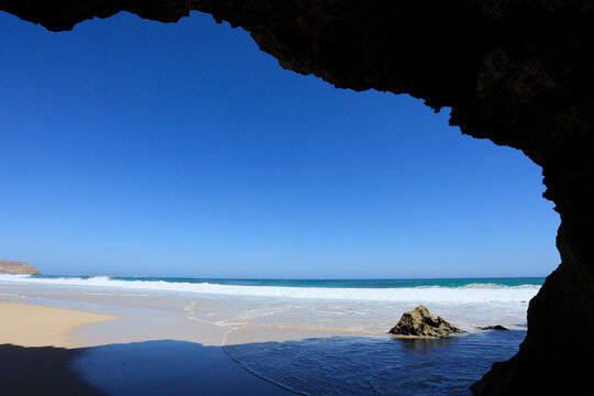 A cave at Ethel Wreck Beach. Yorke Peninsula. South Australia.