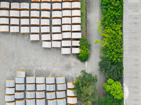 Cable Spool Storage Yard at Electrical Manufacturing Plant