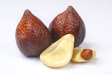 Salak (Salacca zalacca) is a type of palm with fruit that is usually eaten
