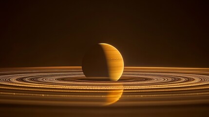 Majestic Planet Surrounded by Ethereal Rings in Cosmic Landscape