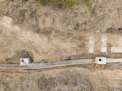 Road Drainage Construction Site
