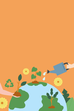 A symbolic illustration of planting trees to preserve