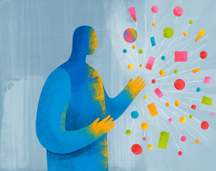 Creative expression through colorful geometric shapes