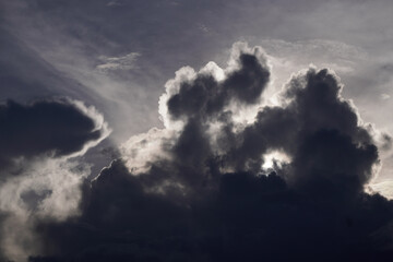 Storm clouds gathering in Asia wet season giving farmers needed rain to grow rice and other crops