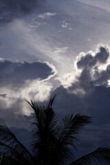 Storm clouds gathering in Asia wet season giving farmers needed rain to grow rice and other crops