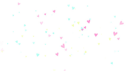背景透過 可愛らしいハートが散りばめられたイラスト素材