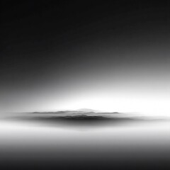 Fototapeta premium Misty Mountain Range in Black and White Landscape