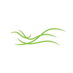 abstract green wave lines