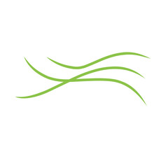 abstract green wave lines