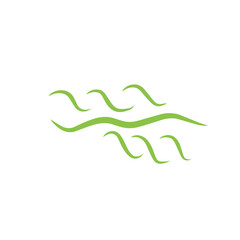 abstract green wave lines