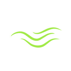 abstract green wave lines