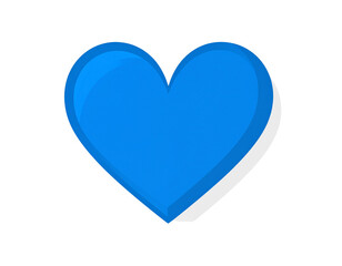 Blue Heart Emoji &ndash; Calm Love Symbol &ndash;  Transparent Background PNG Format
