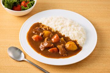 日本の家庭的なカレーライス　Japanese homemade curry rice