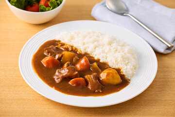 日本の家庭的なカレーライス　Japanese homemade curry rice
